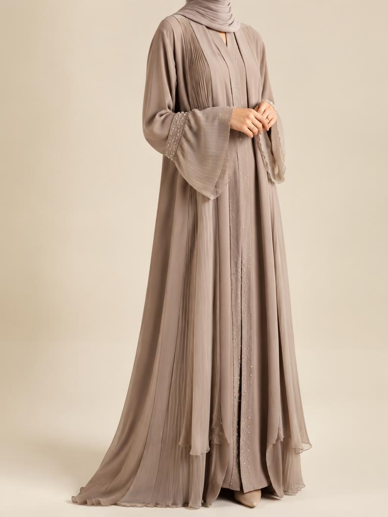 Lulu Pearl Chiffon Abaya