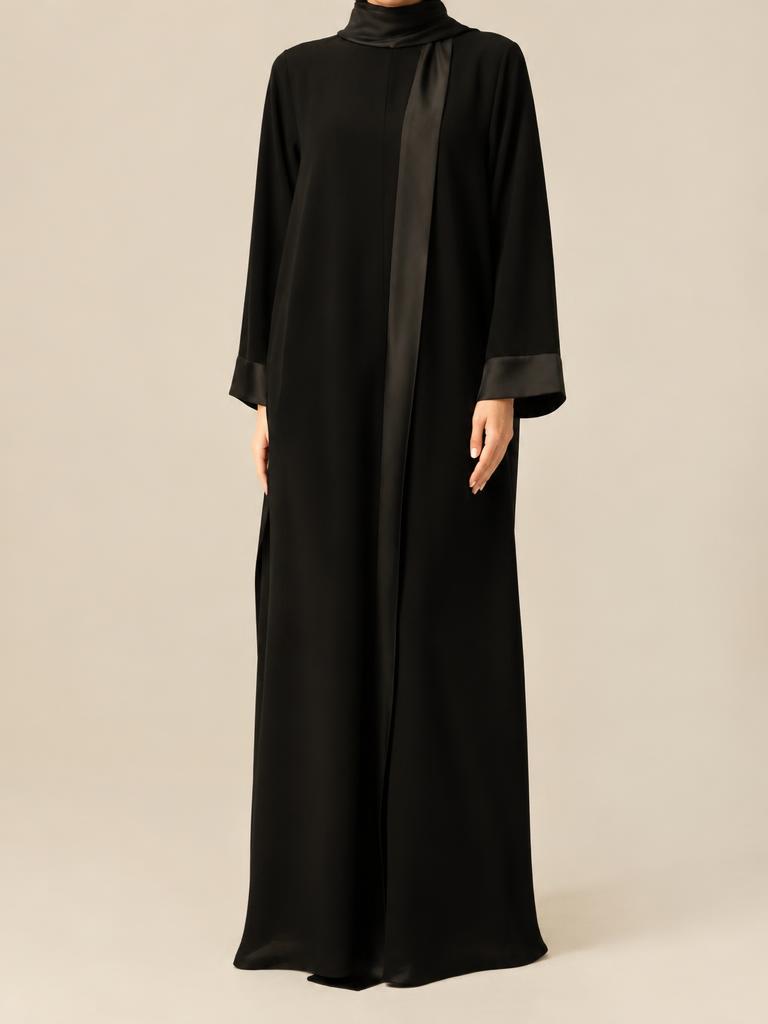 Satin Trim Everyday Abaya